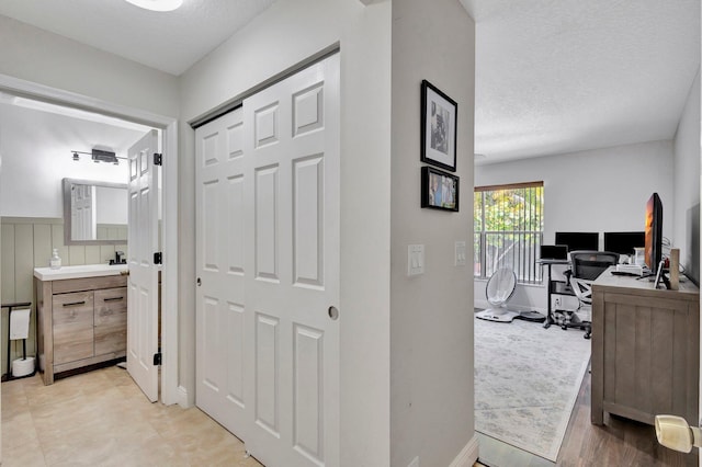 1275 Waterway Cove Dr, Wellington, FL 33414 - hallway with a textured ceiling