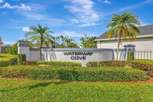 1275 Waterway Cove Dr, Wellington, FL 33414 - community sign featuring fence and a yard