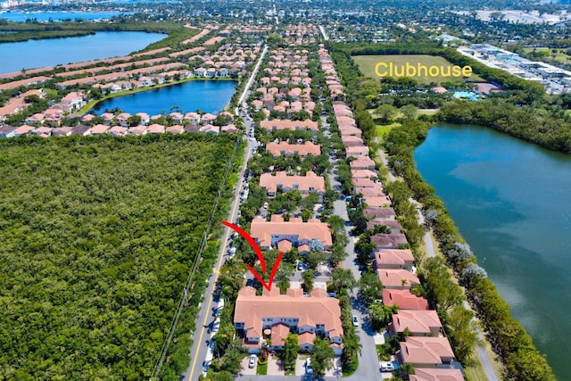1125 Canella Ln, Hollywood, FL 33019 - aerial perspective of suburban area with a large body of water