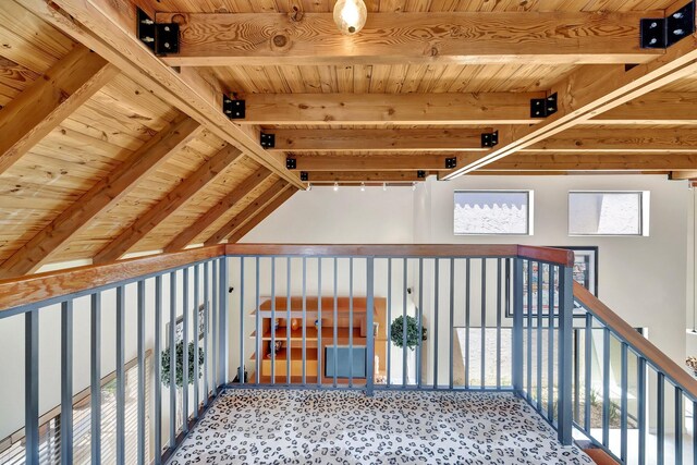 6130 Via Tierra, Boca Raton, FL 33433 - interior space featuring wood ceiling and beamed ceiling