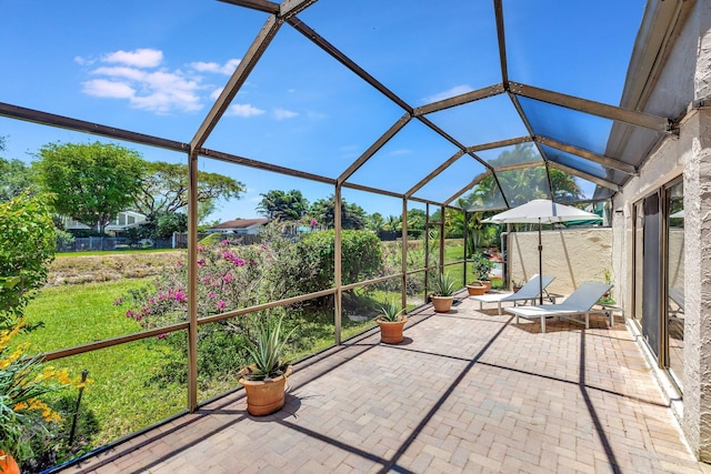 6130 Via Tierra, Boca Raton, FL 33433 - view of patio / terrace featuring a lanai