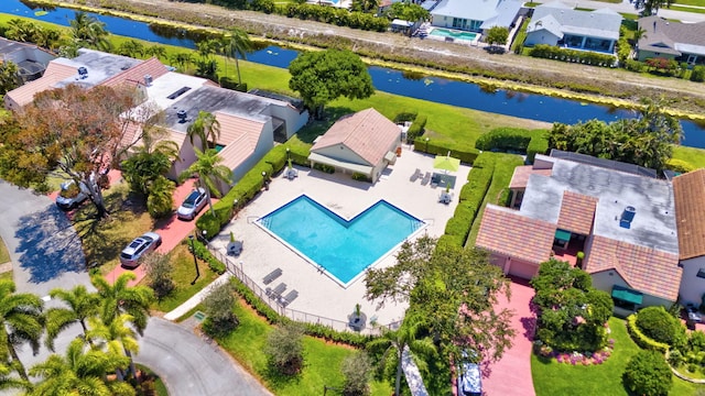6130 Via Tierra, Boca Raton, FL 33433 - aerial view with a residential view and a water view