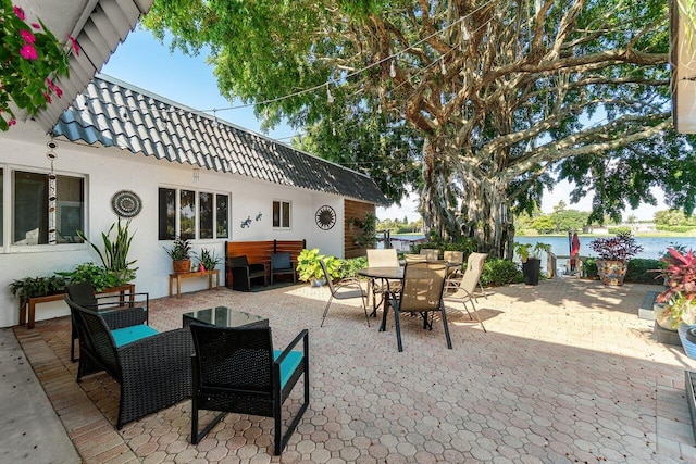 view of patio featuring outdoor dining space