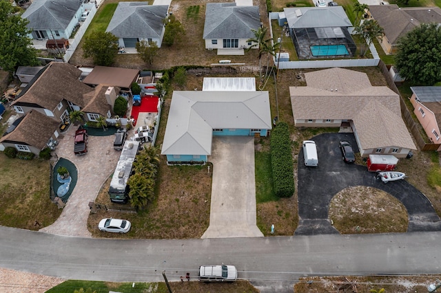 drone / aerial view featuring a residential view
