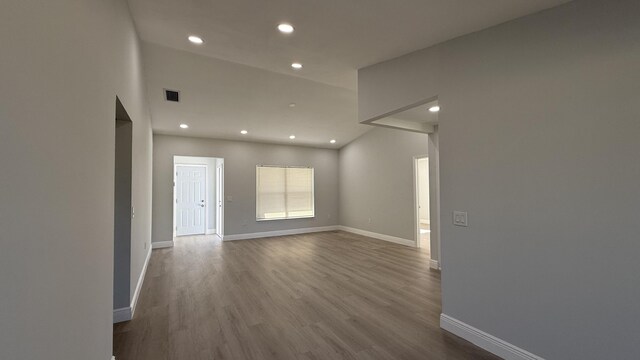 11771 NW 37th St, Sunrise, FL 33323 - spare room with visible vents, baseboards, recessed lighting, and dark wood-type flooring