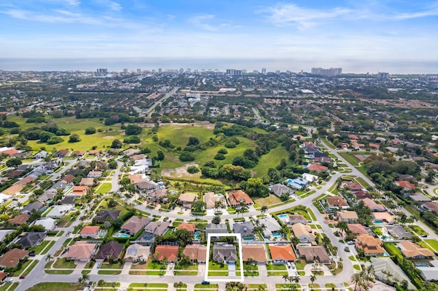 7414 Rosewood Cir, Boca Raton, FL 33487 - drone / aerial view featuring a city view