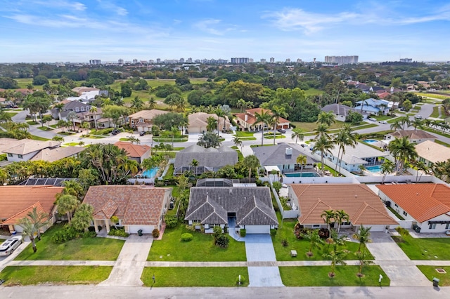 7414 Rosewood Cir, Boca Raton, FL 33487 - birds eye view of property featuring a residential view and a view of city