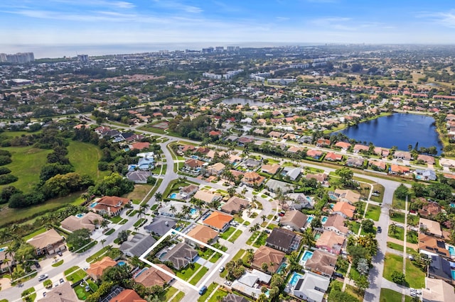 7414 Rosewood Cir, Boca Raton, FL 33487 - drone / aerial view with a residential view and a water view