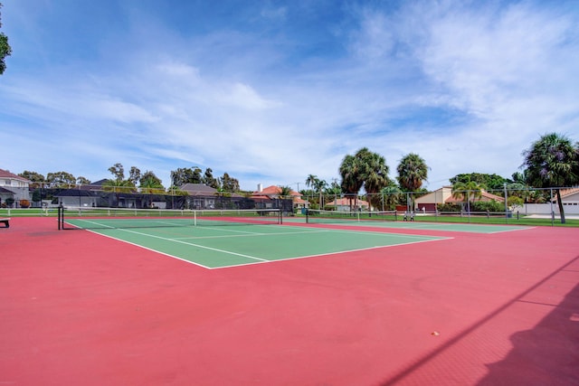 7414 Rosewood Cir, Boca Raton, FL 33487 - view of tennis court featuring fence