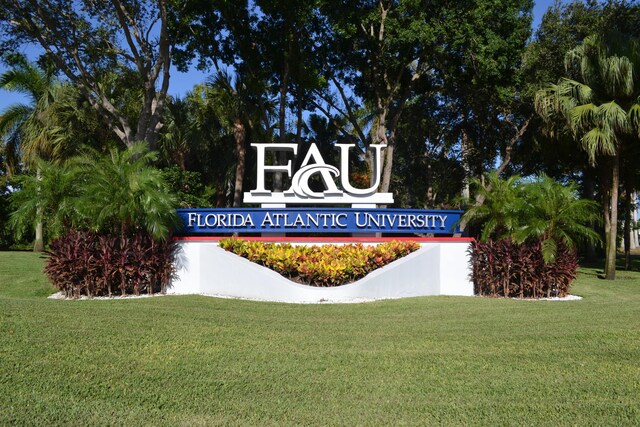 7414 Rosewood Cir, Boca Raton, FL 33487 - community / neighborhood sign with a lawn