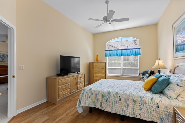 23437 Torre Cir, Boca Raton, FL 33433 - bedroom featuring light wood-style flooring and ceiling fan