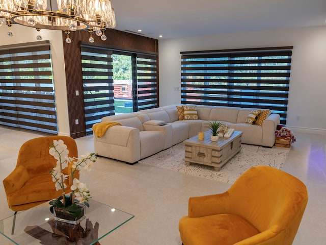 2810 F Rd, Loxahatchee Groves, FL 33470 - living room with a chandelier and recessed lighting