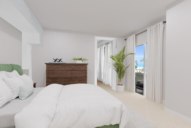 1850 S Ocean Blvd Unit 304, Lauderdale By The Sea, FL 33062 - bedroom with access to outside and tile patterned floors