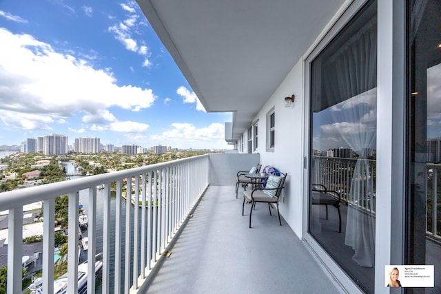 137 Golden Isles Dr Unit 1605, Hallandale Beach, FL 33009 - balcony featuring a view of skyline