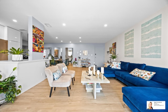 137 Golden Isles Dr Unit 1605, Hallandale Beach, FL 33009 - living room with light wood-style floors and recessed lighting