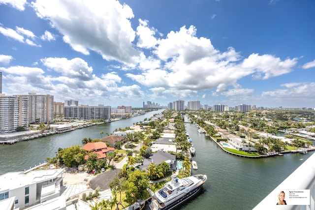 137 Golden Isles Dr Unit 1605, Hallandale Beach, FL 33009 - water view featuring city skyline