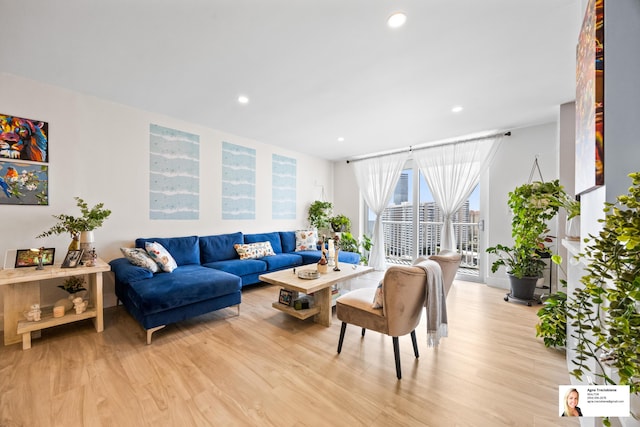 137 Golden Isles Dr Unit 1605, Hallandale Beach, FL 33009 - living room with light wood-style floors and recessed lighting