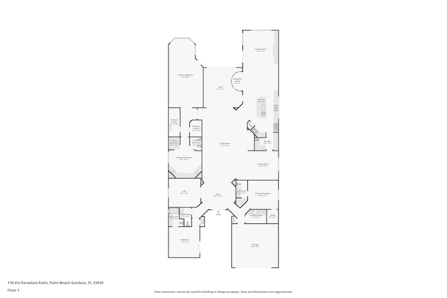 119 Via Paradisio, Palm Beach Gardens, FL 33418 - floor plan