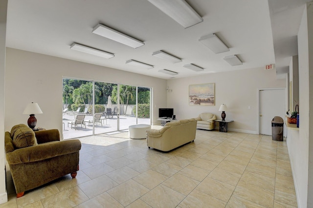 5910 Morningstar Cir Unit 401, Delray Beach, FL 33484 - living room with light tile patterned floors