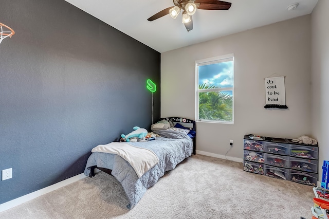 8769 Via, Mar Rosso, Lake Worth, FL 33467 - bedroom featuring carpet, baseboards, and ceiling fan