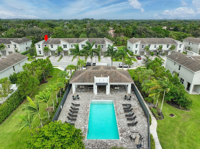 8769 Via, Mar Rosso, Lake Worth, FL 33467 - aerial view with a residential view