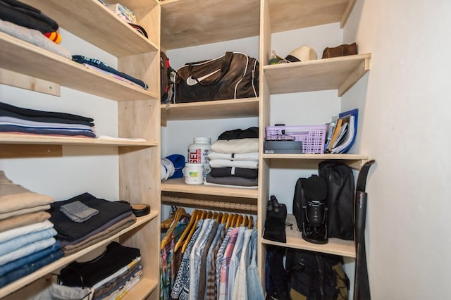view of walk in closet