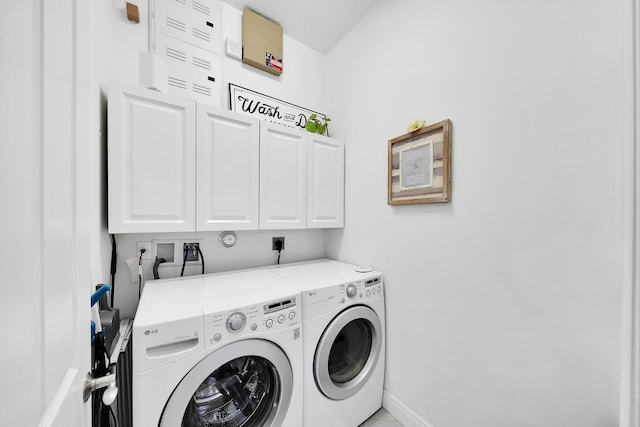 7816 Butera, Delray Beach, FL 33446 - laundry room with separate washer and dryer, cabinet space, and baseboards