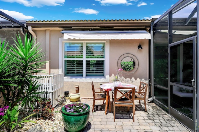 7816 Butera, Delray Beach, FL 33446 - view of patio / terrace featuring a lanai