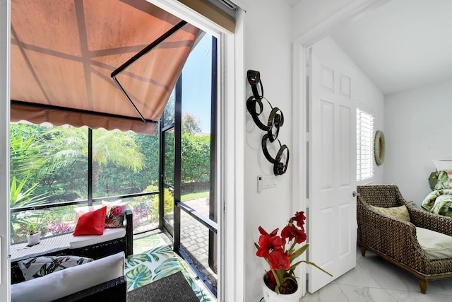7816 Butera, Delray Beach, FL 33446 - sunroom featuring lofted ceiling