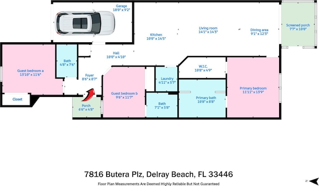 7816 Butera, Delray Beach, FL 33446 - room layout