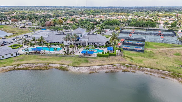 8926 Agliana Cir, Boynton Beach, FL 33472 - drone / aerial view featuring a water view and a residential view