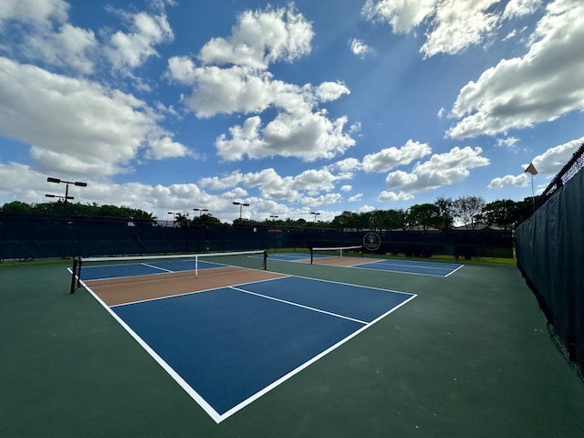 8926 Agliana Cir, Boynton Beach, FL 33472 - view of tennis court with fence and community basketball court