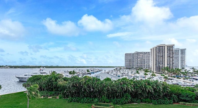 view of water feature