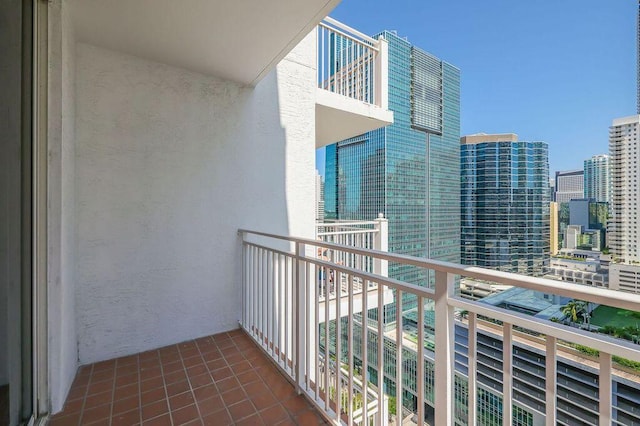 balcony with a city view
