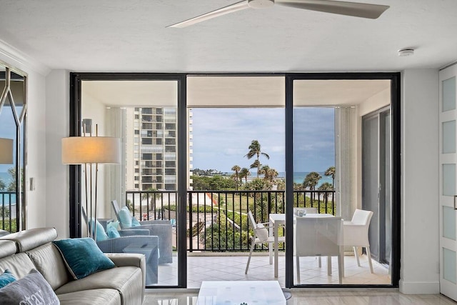 view of sunroom