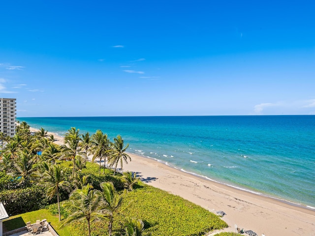 3407 S Ocean Blvd Unit 7A, Highland Beach, FL 33487 - property view of water featuring a view of the beach