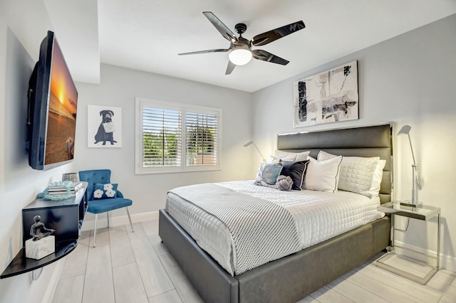 5749 Gemstone Ct Unit 404, Boynton Beach, FL 33437 - bedroom with baseboards and a ceiling fan