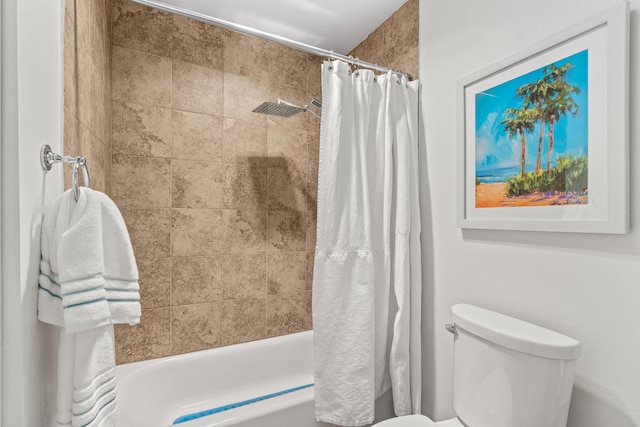 13756 Via Flora Unit A, Delray Beach, FL 33484 - bathroom featuring shower / tub combo and toilet