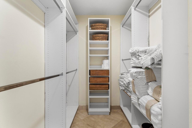 view of walk in closet