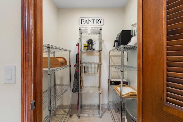 view of storage room
