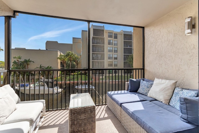 balcony featuring outdoor lounge area