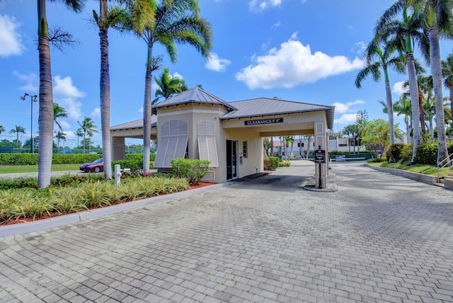 view of building exterior featuring driveway