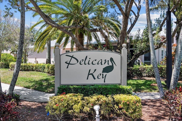 view of community sign