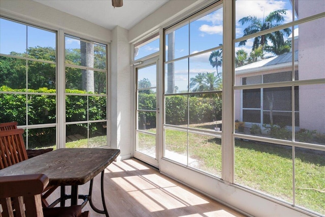 view of sunroom / solarium