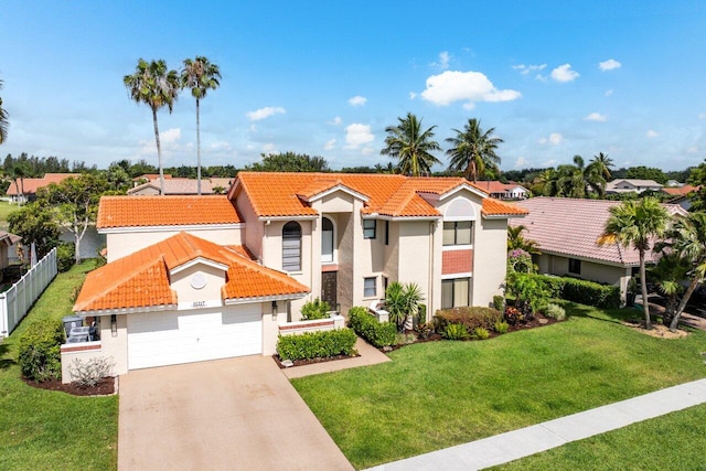 11217 Island Lakes Ln, Boca Raton, FL 33498 - view of front of house with a tile roof, driveway, stucco siding, and a residential view