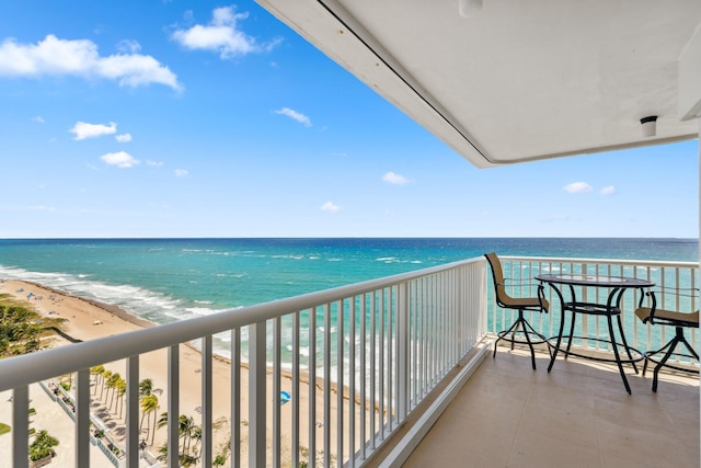 1370 S Ocean Blvd Unit 1808, Pompano Beach, FL 33062 - balcony featuring view of water and beach