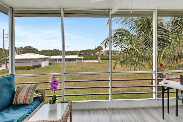 view of sunroom / solarium
