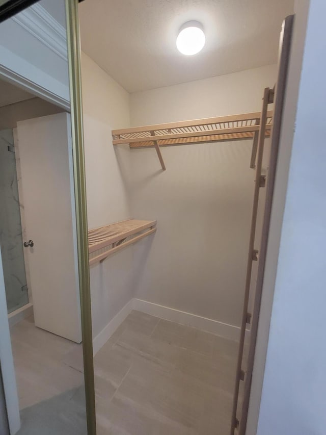 view of walk in closet