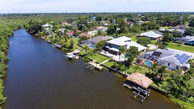 283 NE Sagamore Terrace, Port Saint Lucie, FL 34983 - birds eye view of property with a residential view and a water view