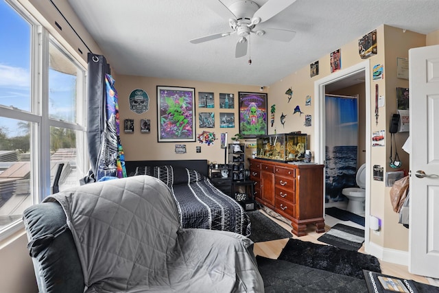 bedroom with a ceiling fan